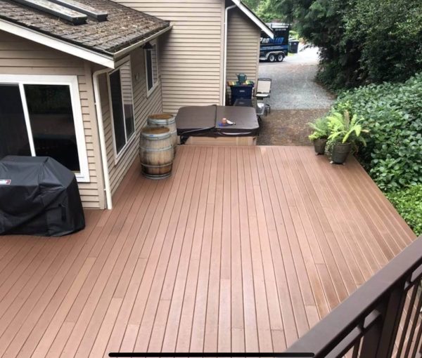 Wood Pressure Cleaning (3) wooden deck after cleaning